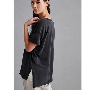 PILCRO The Jordyn Perfect Oversized Cotton-Slub Tee